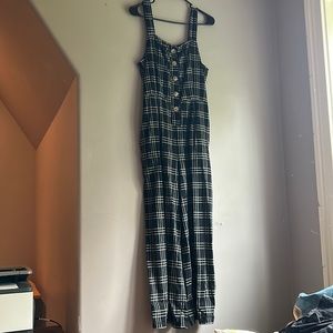 Black Plaid American Eagle Jumpsuit Size M